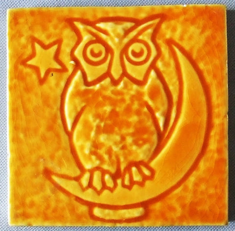 Mosaic Tile Company Owl on the Moon