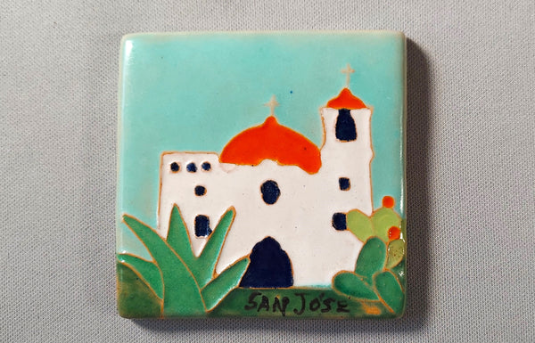 San Jose Pottery Mission Tile BungalowBILL antiques