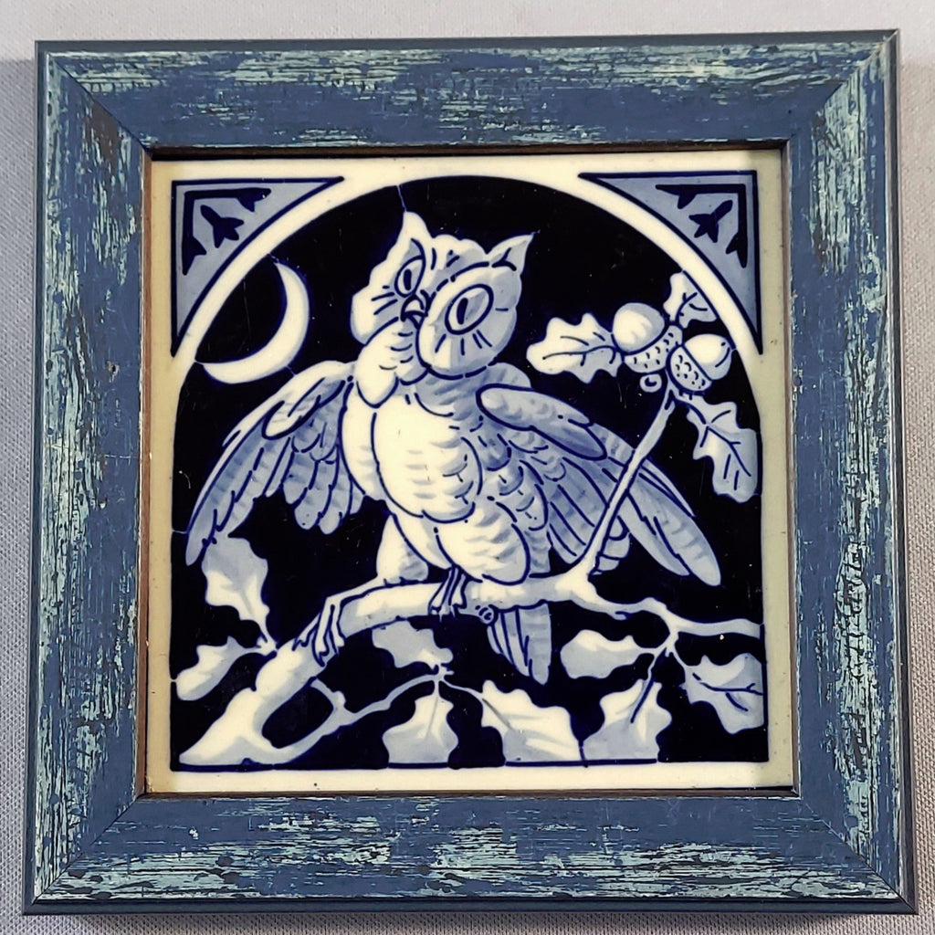 Minton Tile Owl in an Oak Tree BungalowBILL antiques