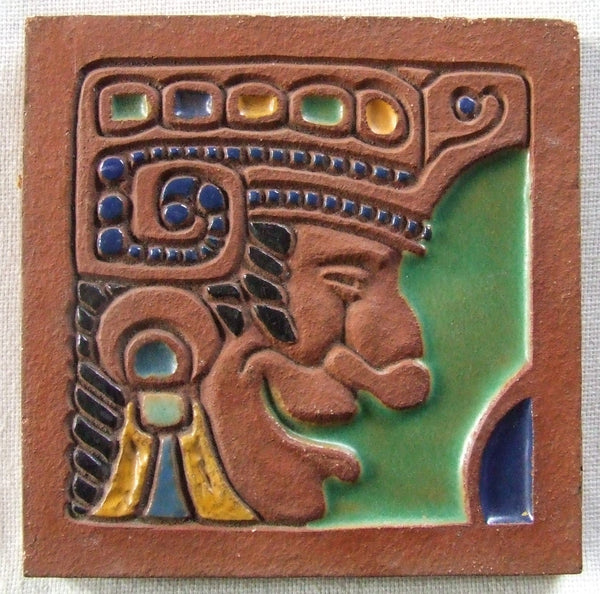 Rossman Tile Art Deco Mayan Aztec Figure
