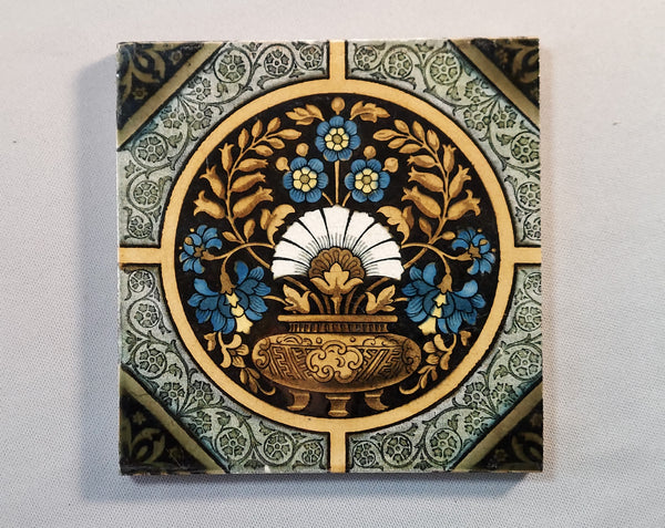 English Aesthetic Movement Tile Bungalow Bill Antique