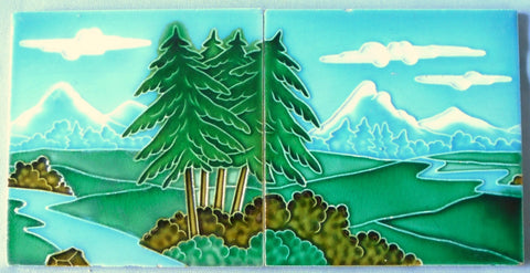 Le Glaive Tile Landscape Bungalow Bill Antique