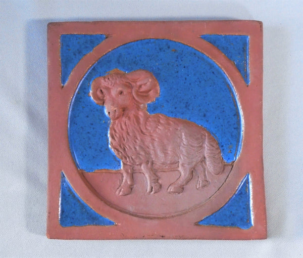 Mueller Mosaic Tile Company Zodiac Aries Bungalow Bill Antique