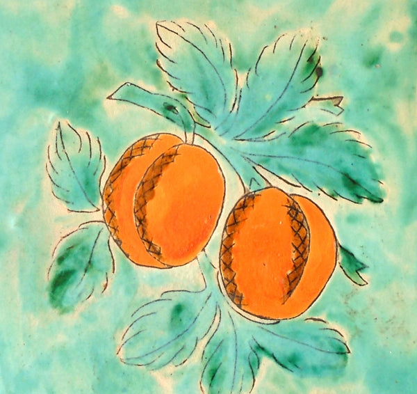 San Jose Pottery Tile Orange Fruits Bungalow Bill Antique