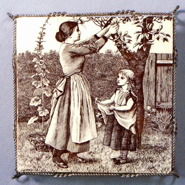 Minton tile William Wise Country Life Bungalow Bill Antique