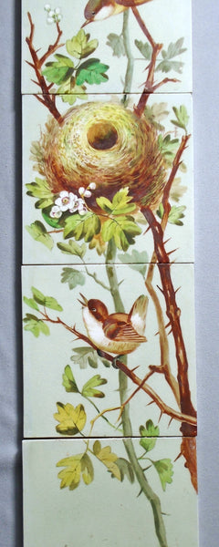 Fireplace surround Hand Painted birds Bungalow Bill antiques