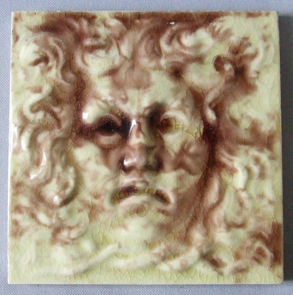 by the International Tile and Trim Co of Brooklyn NY (1882 - 1888). Antique Tile North Wind Faces