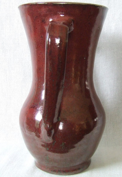JB Cole Oxblood North Carolina Pottery Vase Sang de Boeuf
