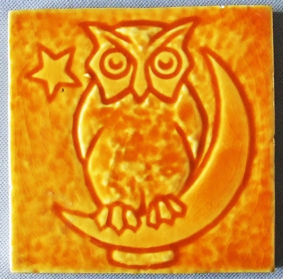 Mosaic Tile Company Owl on the Moon