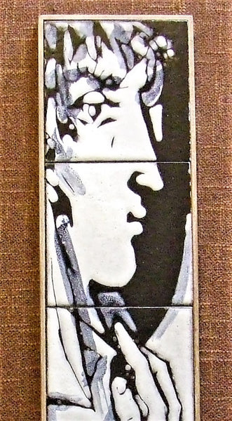 mid century tile portrait young man