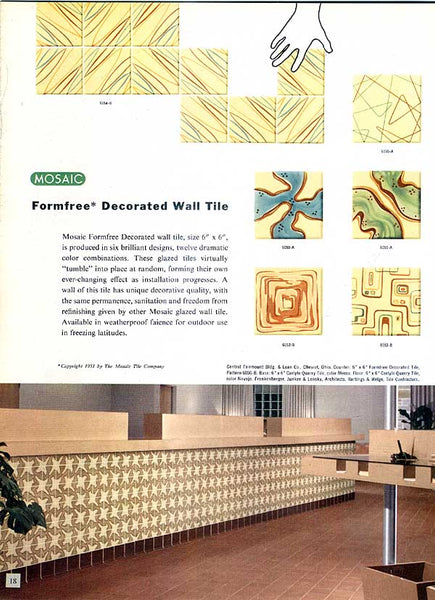 Mosaic Tile Company free form modern Bungalow Bill Antique Formfree